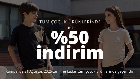 Tüm Çocuk Ürünlerinde Net %50 İndirim