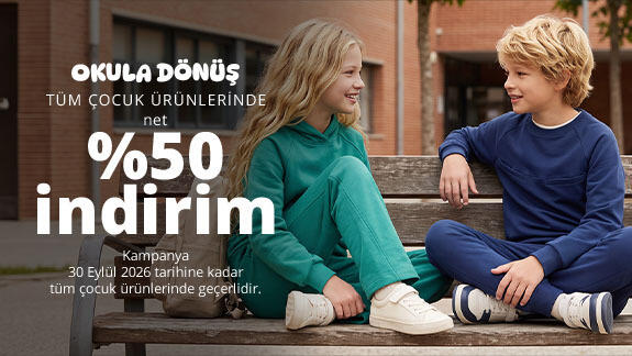 OKULA DÖNÜŞTE NET %50 İNDİRİM!
