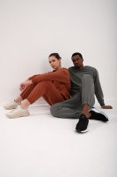 Tarçın-Çağla Casual O Yaka Oversize Lastik Paça Sevgili Kombini - 4