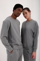 Gri Melanj Casual O Yaka Oversize Lastik Paça Sevgili Kombini - 4