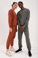 Tarçın-Çağla Casual O Yaka Oversize Lastik Paça Sevgili Kombini - 3