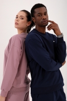 Gül Kurusu-Lacivert Casual O Yaka Oversize Lastik Paça Sevgili Kombini - 2