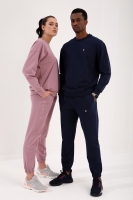 Gül Kurusu-Lacivert Casual O Yaka Oversize Lastik Paça Sevgili Kombini - 3