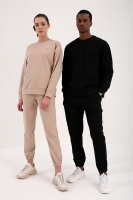 Bej-Siyah Casual O Yaka Oversize Lastik Paça Sevgili Kombini - 3