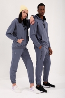 Petrol Kapüşonlu Kanguru Cep Oversize Lastik Paça Sevgili Kombini - 3