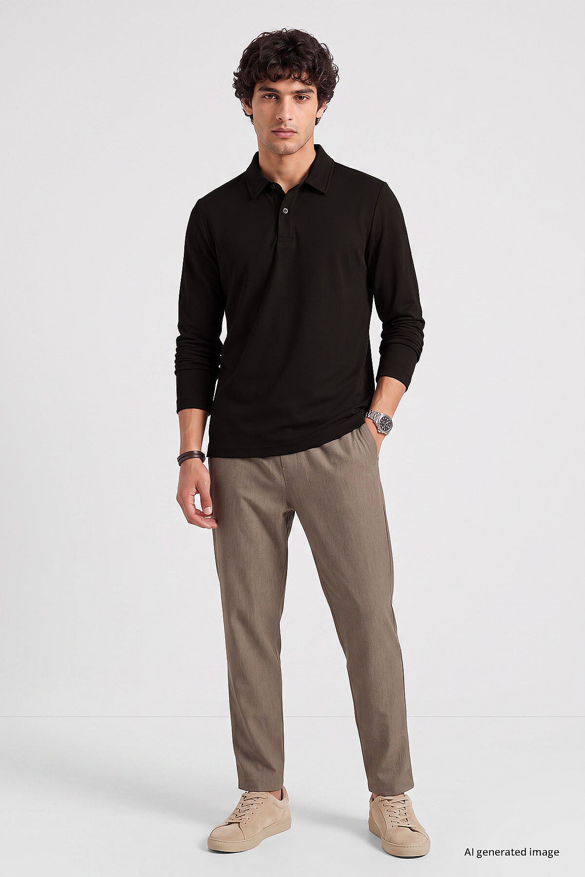 Acı Kahverengi Rahat Form Basic Erkek Polo Yaka T-Shirt - 88512 - TOMMYLIFE