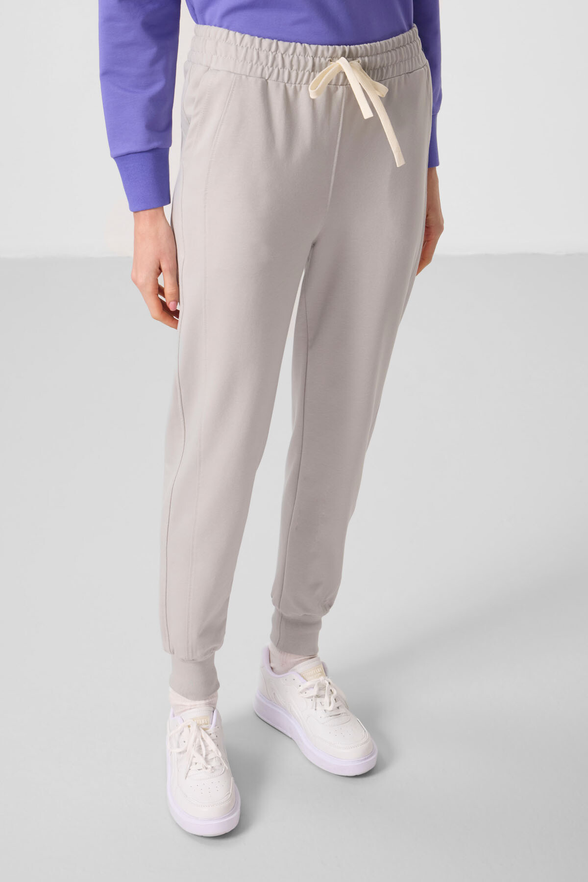 Açık Eflatun-Taş Kapüşonlu Oversize Kadın Eşofman Takım - 95336 - TOMMYLIFE (1)