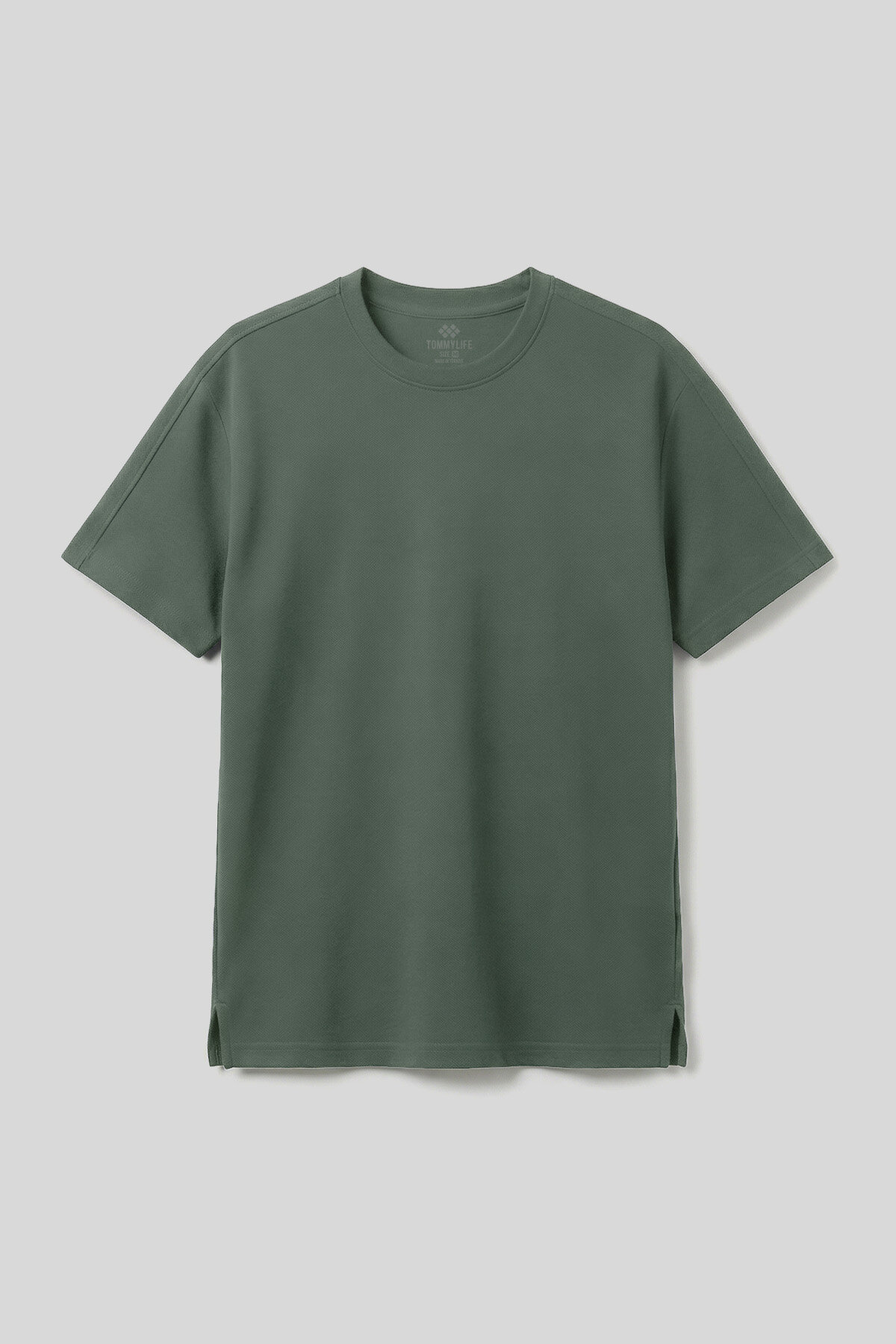 Açık Yeşil Rahat Form Esnek Nefes Alabilir Erkek T-Shirt - 88495 - TOMMYLIFE (1)