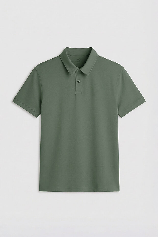 Açık Yeşil Standart Kalıp Basic Polo Yaka Erkek T-Shirt - 87768 - 2
