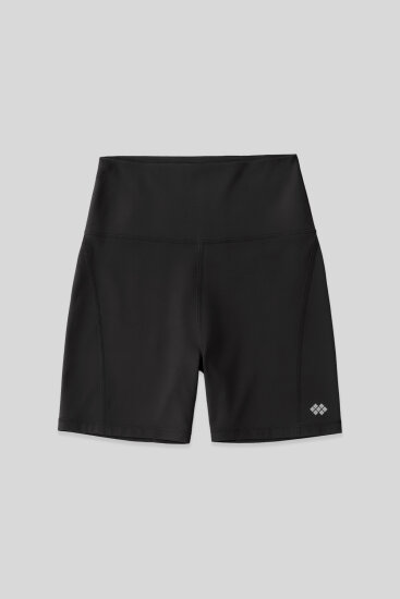 Antrasit Kemer Detaylı Yüksek Bel Slim Fit Kısa Biker Kadın Tayt - 91017 - TOMMYLIFE