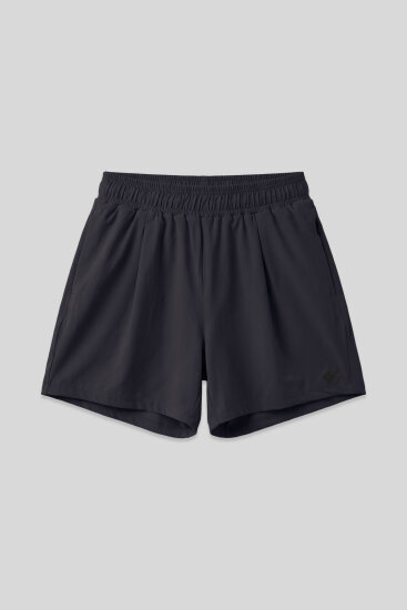 Antrasit Gizli Cep Fermuarlı Rahat Form Kadın Şort - 91014 