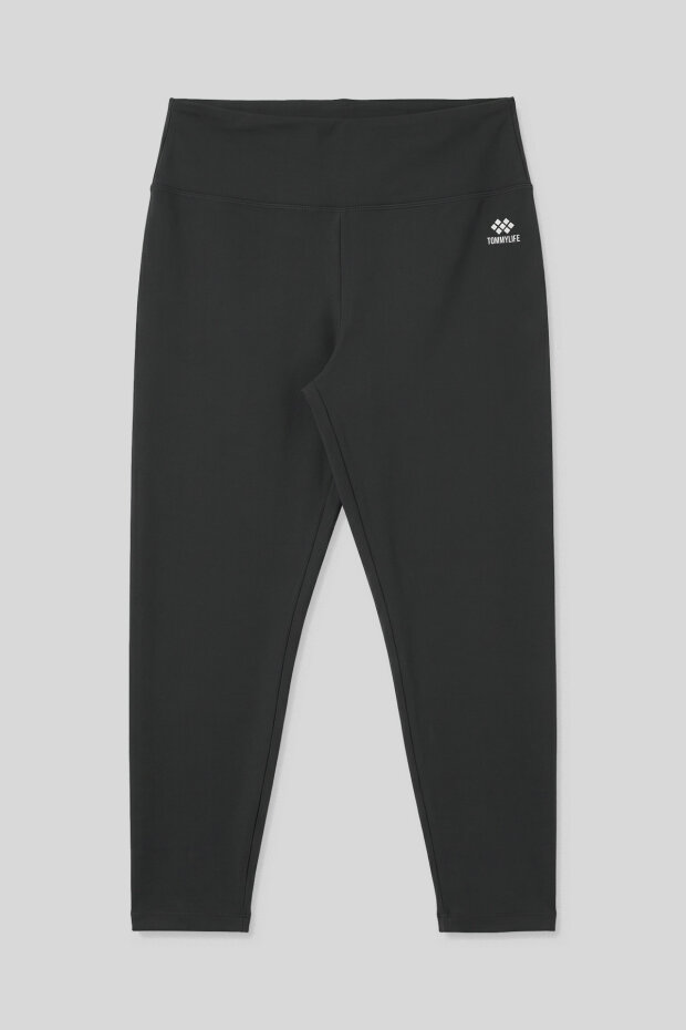 Antrasit Yüksek Bel Toparlayıcı Battal Büyük Beden Kadın Tayt- 94650 - 2