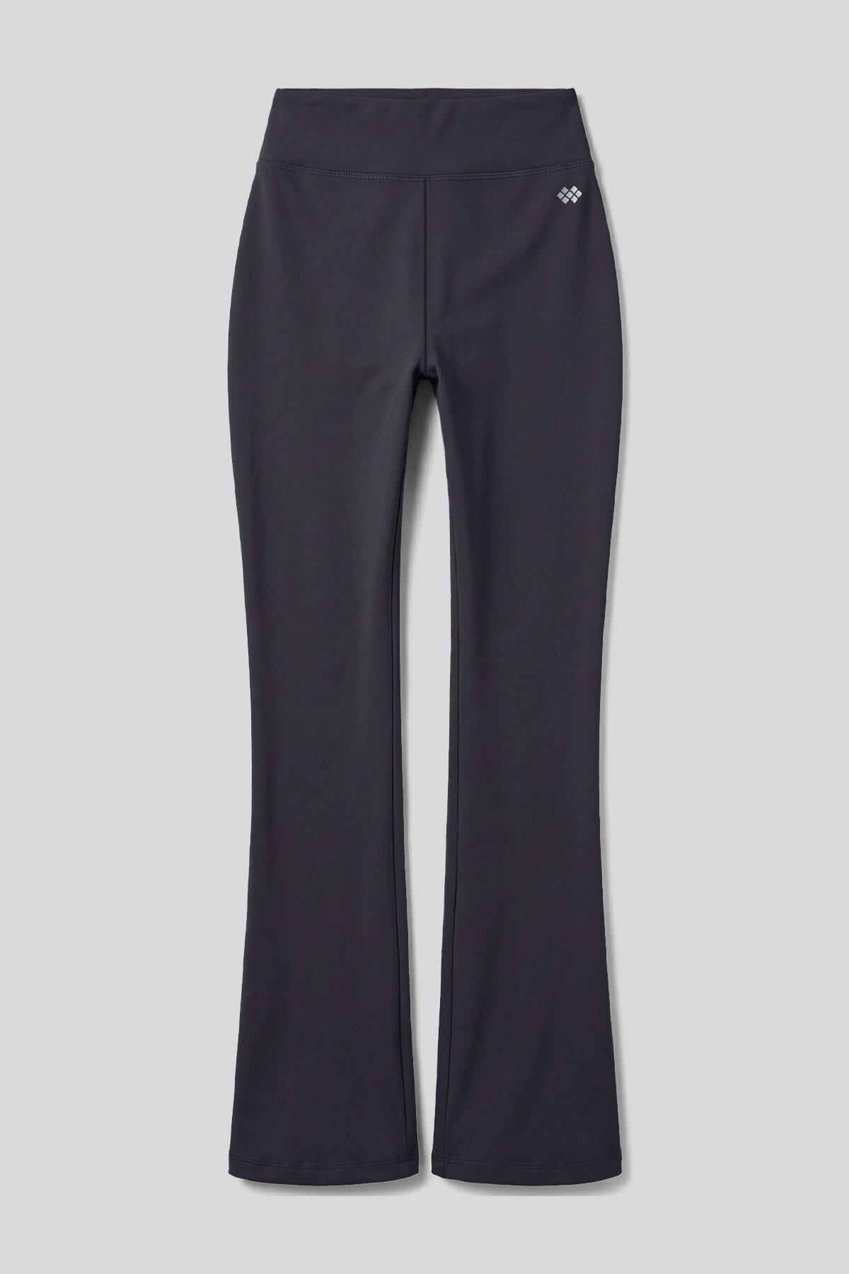 Antrasit Esnek Yüksek Bel Spor Performans Kadın İspanyol Paça Kadın Tayt - 94686 - TOMMYLIFE (1)