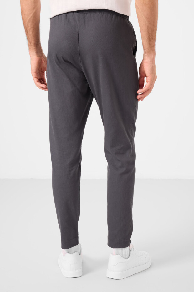Antrasit Standart Fit Dokuma Hafif Esnek Chino Erkek Pantolon - 82177 - 7