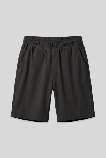 Antrasit Standart Fit Dokuma Hafif Esnek Chino Erkek Şort - 81290 