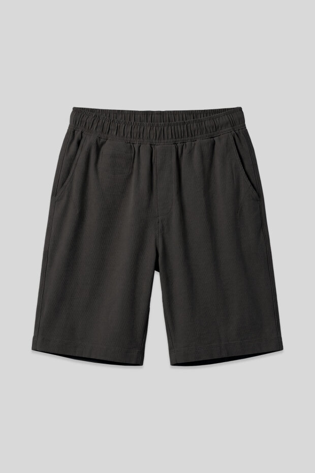 Antrasit Standart Fit Dokuma Hafif Esnek Chino Erkek Şort - 81290 - 1