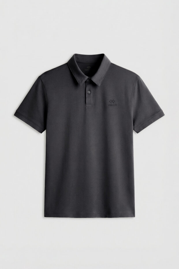 Antrasit Standart Kalıp Basic Polo Yaka Erkek T-Shirt - 87748 - 1