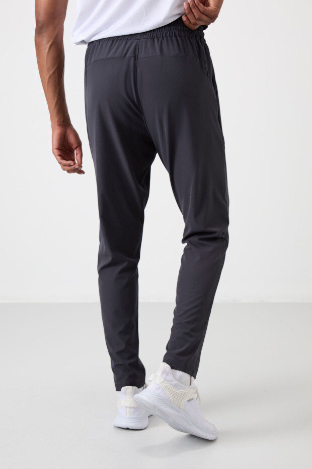 Antrasit İnce Yumuşak Comfort Fit Erkek Eşofman Alt - 82119 - 6
