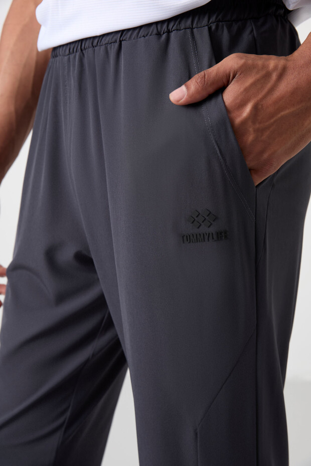 Antrasit İnce Yumuşak Comfort Fit Erkek Eşofman Alt - 82119 - 3