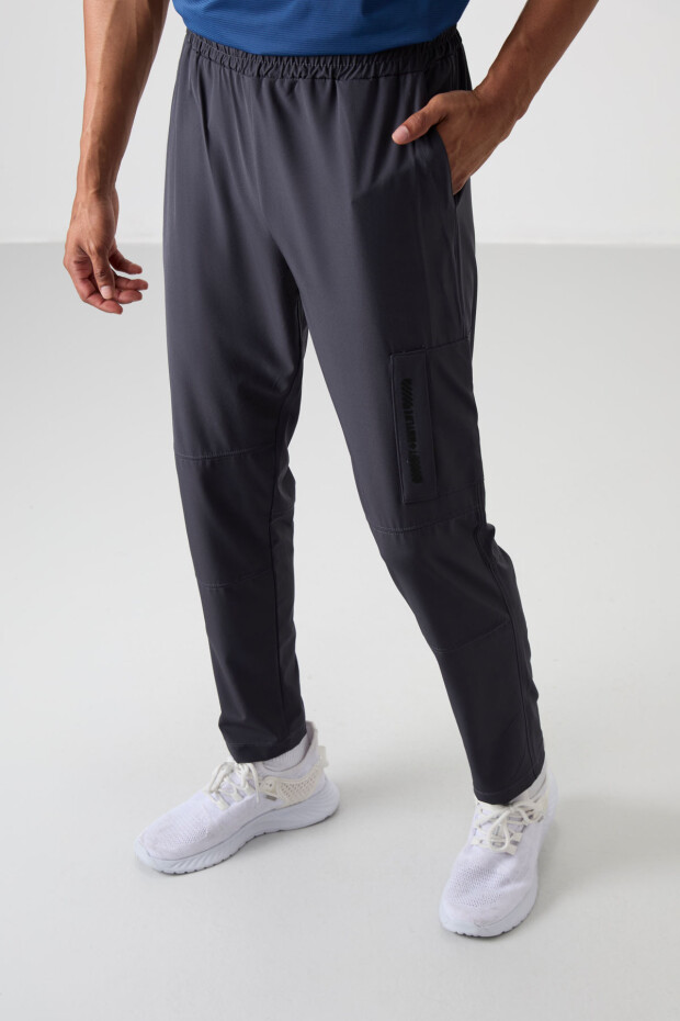 Antrasit İnce Yumuşak Comfort Fit Erkek Eşofman Alt - 82120 - 1
