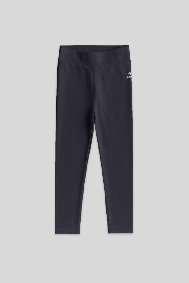 Antrasit Yüksek Bel Dar Paça Kız Çocuk Tayt - 75047 - 1