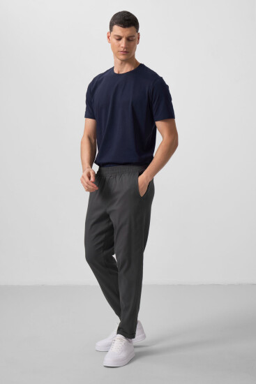 Antrasit Standart Fit Dokuma Hafif Esnek Chino Erkek Pantolon - 82175 