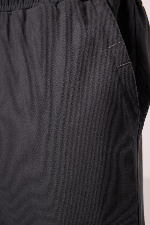 Antrasit Standart Fit Dokuma Hafif Esnek Chino Erkek Pantolon - 82176 - 5