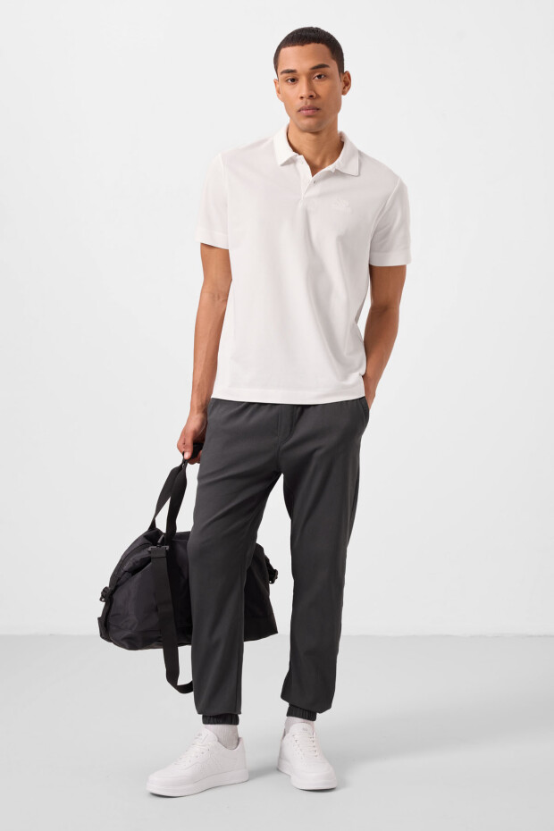 Antrasit Standart Fit Dokuma Hafif Esnek Chino Erkek Pantolon - 82176 - 6