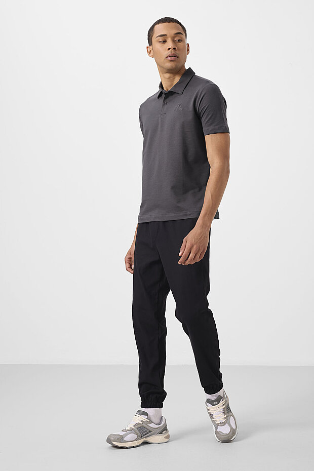 Antrasit Standart Kalıp Basic Polo Yaka Erkek T-Shirt - 87748 - 2