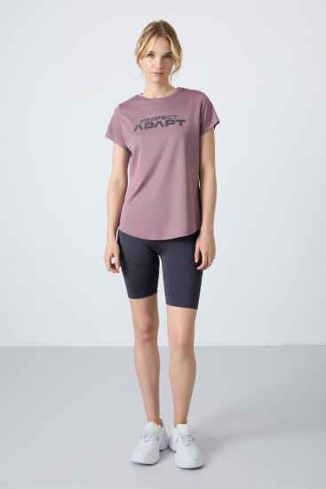 Antrasit Esnek Standart Fit Performans Kadın Biker Tayt - 91013 