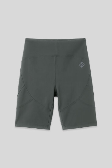 Haki Esnek Standart Fit Performans Kadın Biker Tayt - 91013 