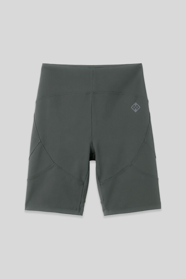 Haki Esnek Standart Fit Performans Kadın Biker Tayt - 91013 - 2