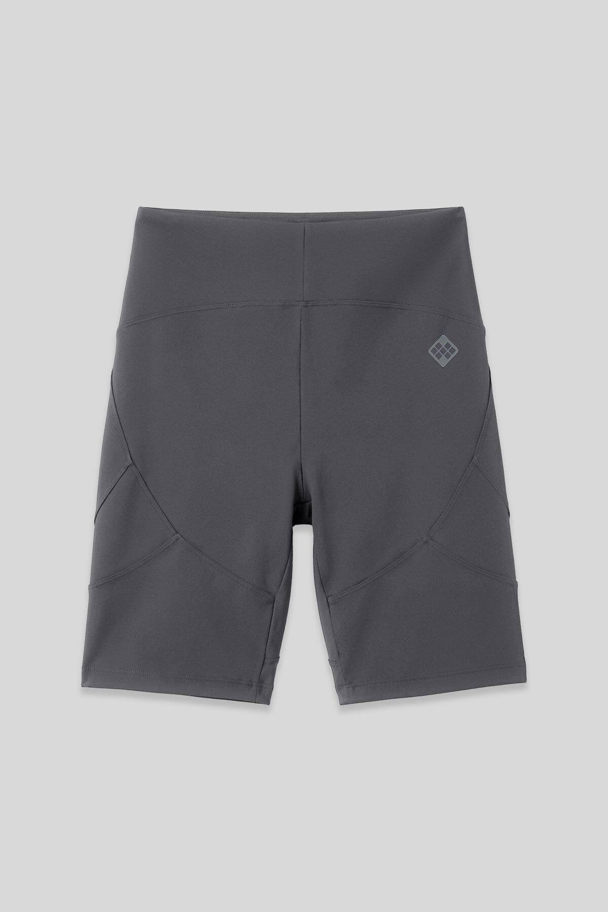 Koyu Gri Esnek Standart Fit Performans Kadın Biker Tayt - 91013 - TOMMYLIFE