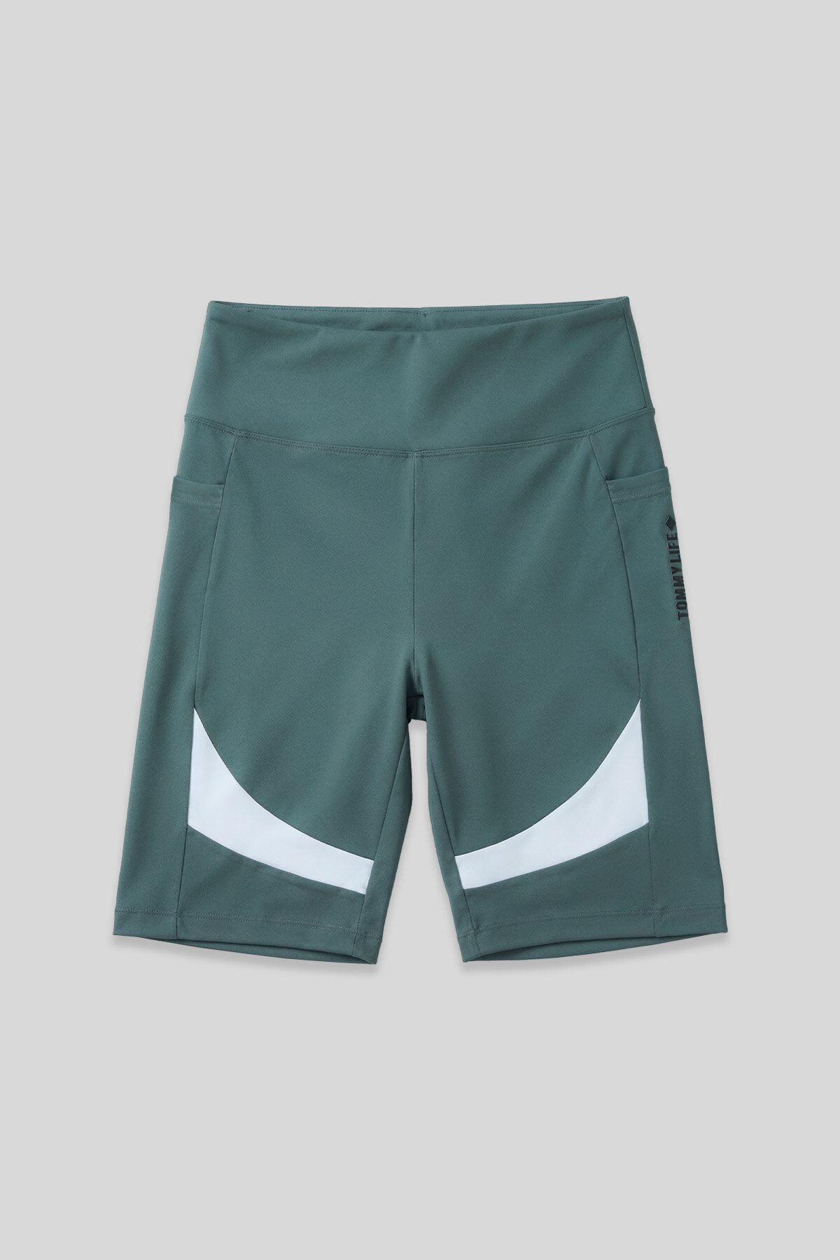 Orman Yeşili Esnek Standart Fit Performans Kadın Biker Tayt - 91012 - TOMMYLIFE