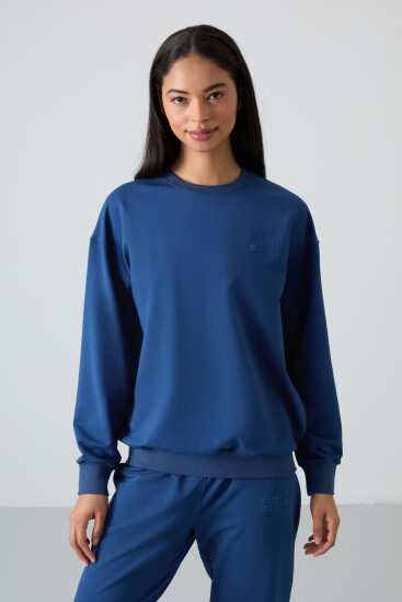 Parlament Basic Pamuklu O Yaka Oversize Lastik Paça Kadın Eşofman Takım - 95287 - TOMMYLIFE (1)