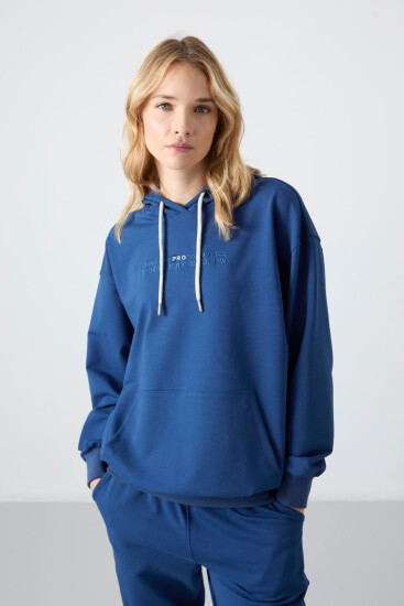 Parlament Kapüşonlu Kanguru Cep Oversize Lastik Paça Kadın Eşofman Takımı - 95288 - TOMMYLIFE (1)