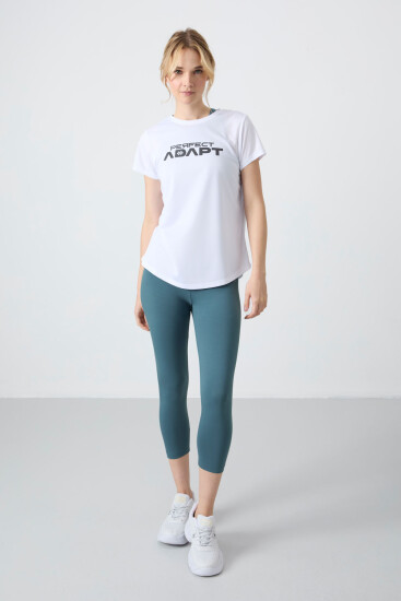 Orman Yeşili Yüksek Bel Slim Fit Dar Paça Kadın Kapri Tayt - 93097 