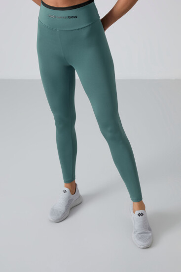 Mint Yeşili Esnek Standart Fit Performans Kadın Tayt Takım - 95333 - Thumbnail
