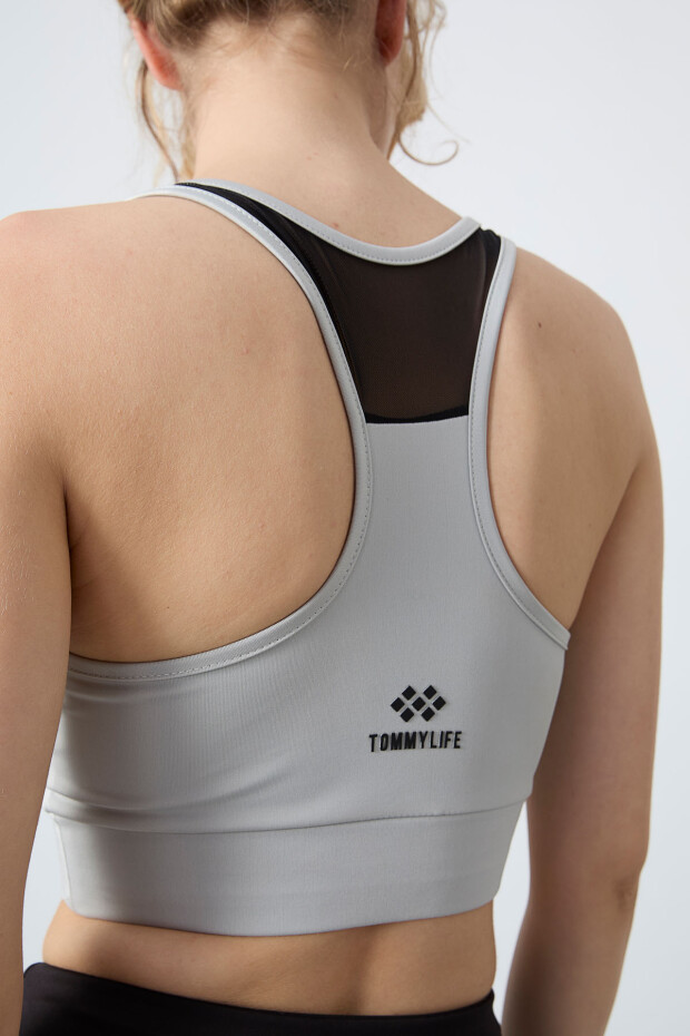 Taş - Siyah Esnek Standart Fit Performans Kadın Tayt Takım - 95331 - 4