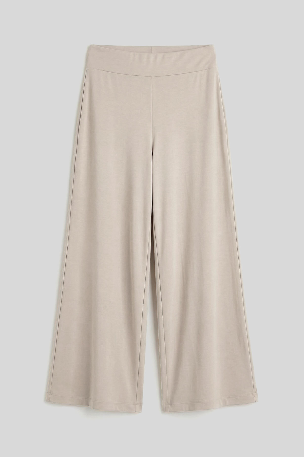 Bej Comfort Fit Geniş Paça Korsajlı Palazzo Kadın Pantolon - 94681 - TOMMYLIFE