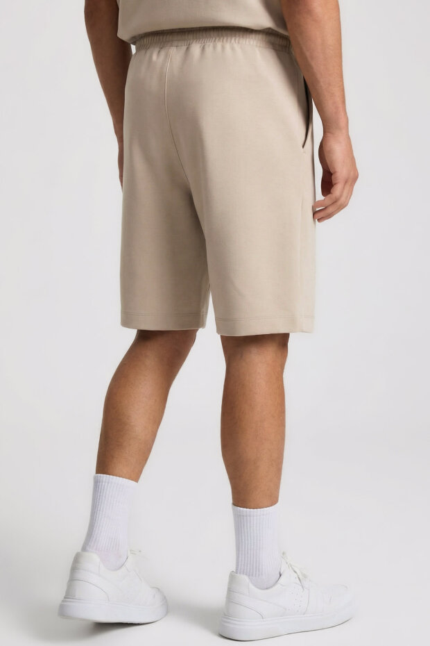 Bej Oversize Fit Basic Erkek Şort Takım - 85292 - 6