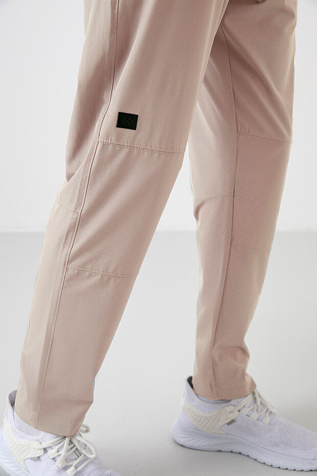 Bej İnce Yumuşak Comfort Fit Erkek Eşofman Alt - 82120 - 3