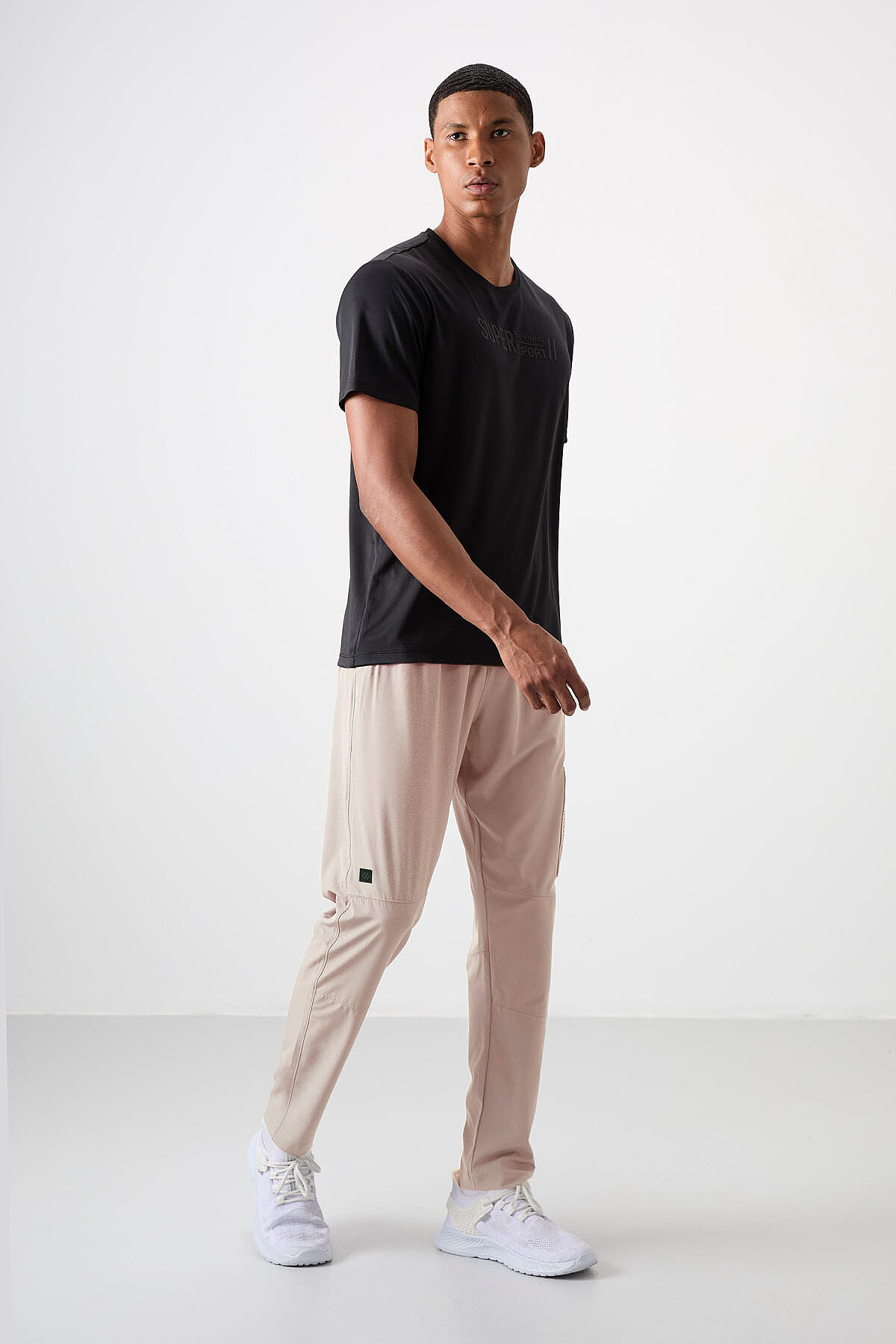 Bej İnce Yumuşak Comfort Fit Erkek Eşofman Alt - 82120 - TOMMYLIFE (1)