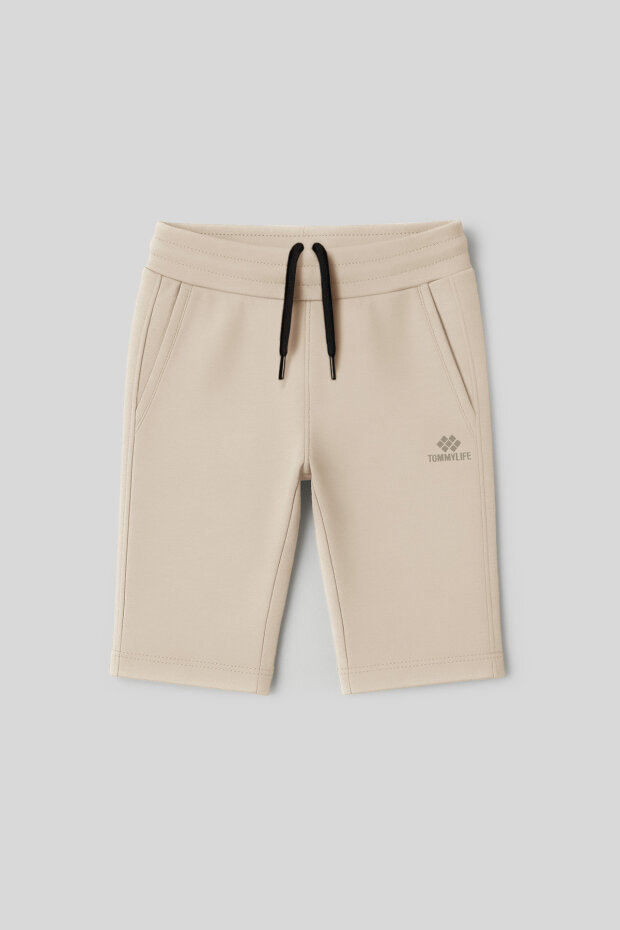 Bej Standart Fit Basic Performans Erkek Çocuk Şort - 11303 - 1