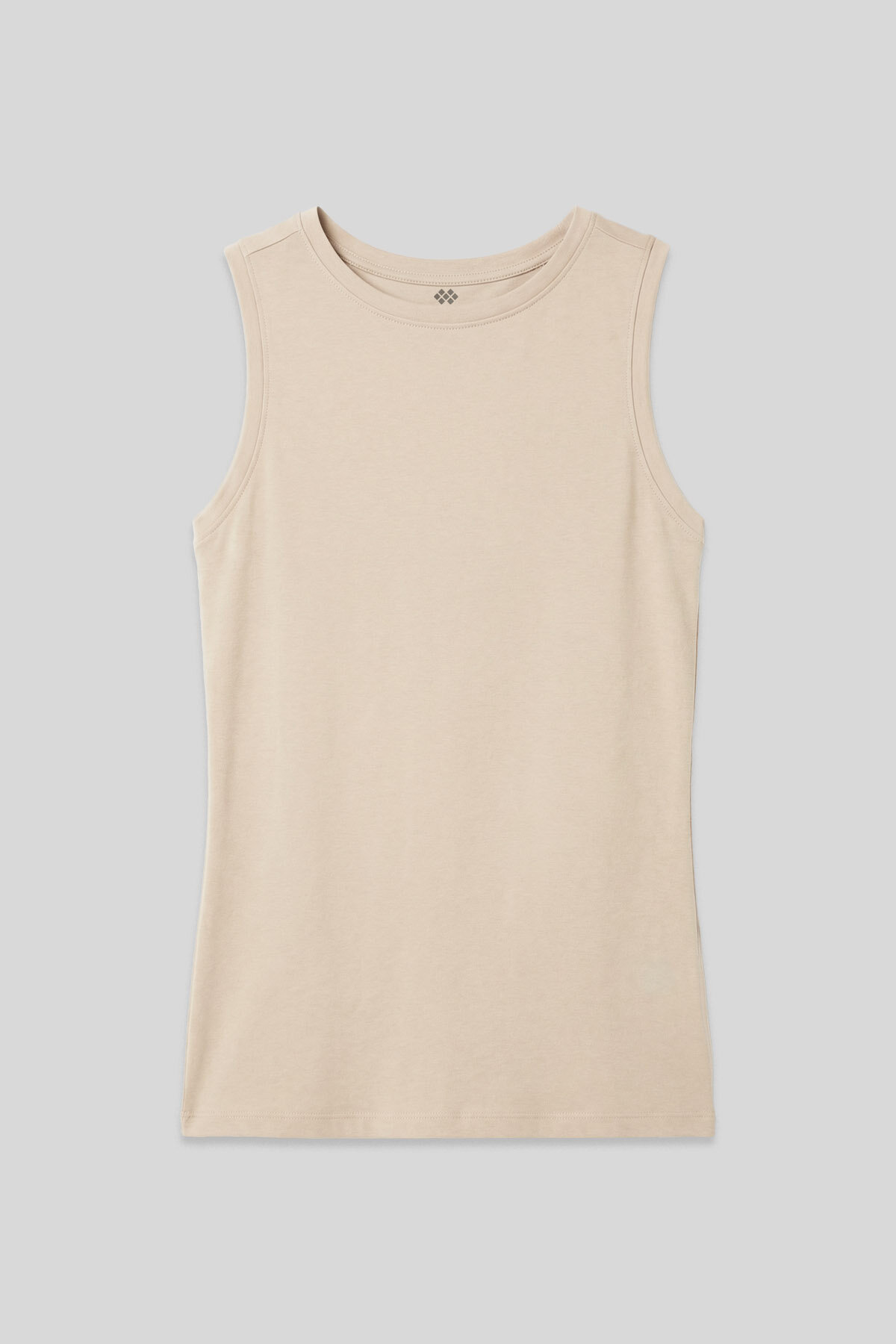 Bej Slim Fit Basic O Yaka Sıfır Kol Kadın Atlet - 97313 - TOMMYLIFE (1)
