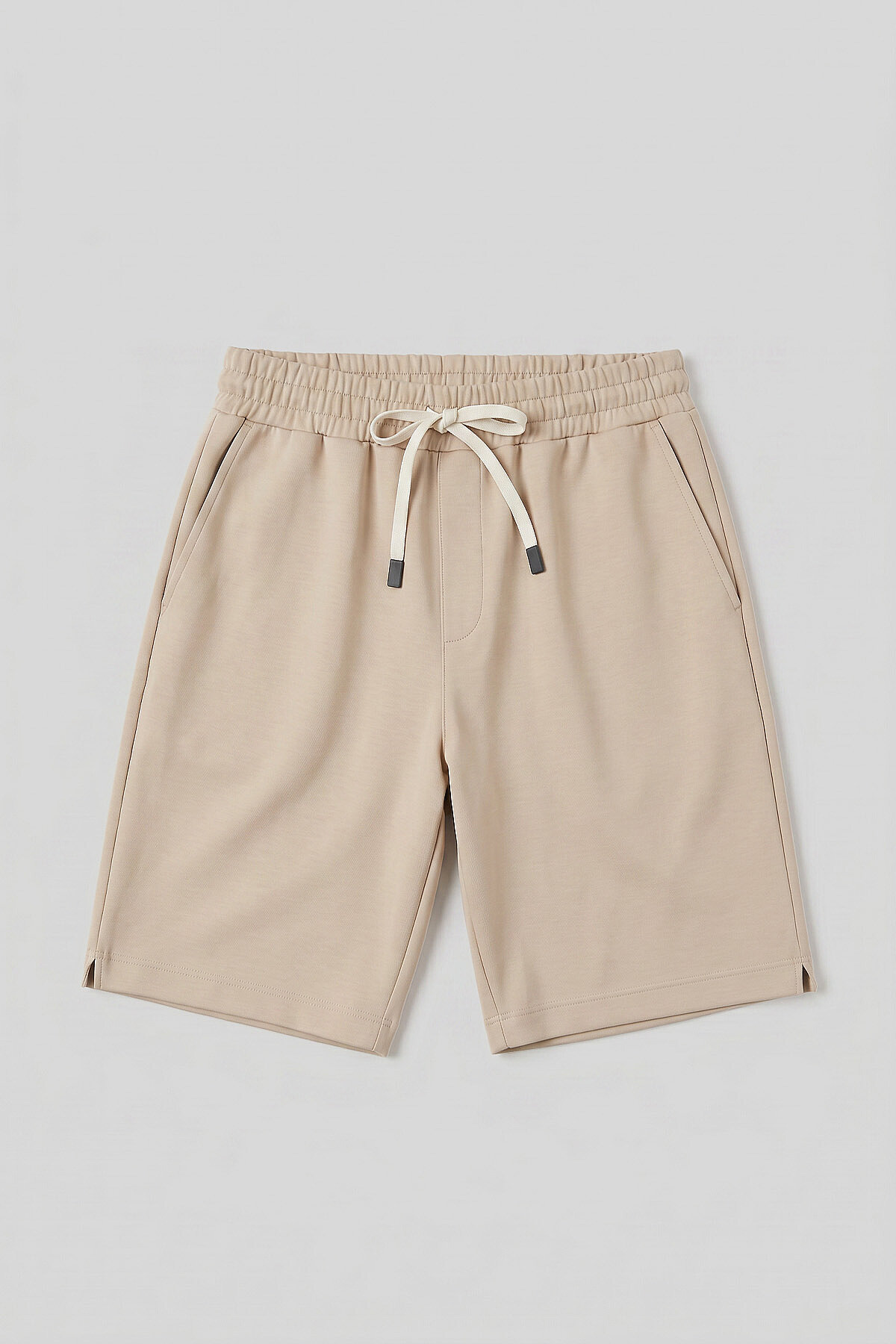 Bej Standart Fit Basic Arka Cepli Erkek Şort - 81314 - TOMMYLIFE (1)