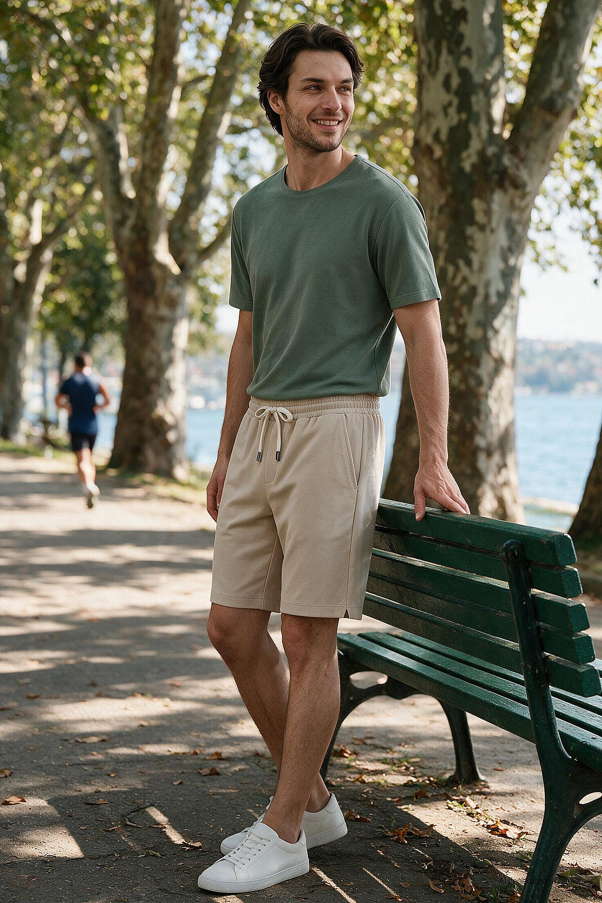 Bej Standart Fit Basic Arka Cepli Erkek Şort - 81314 - TOMMYLIFE