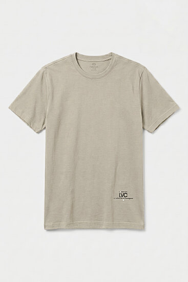 Bej Standart Fit Baskılı Kısa Kollu Erkek T-Shirt - 88440 