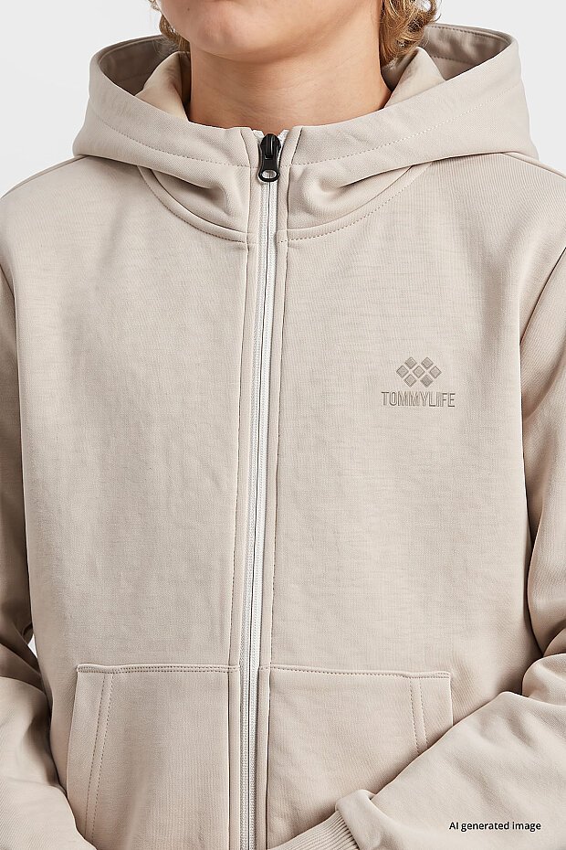 Bej Standart Kalıp Basic Erkek Çocuk Sweatshirt - 11336 - 6