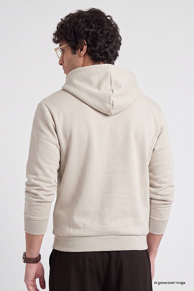 Bej Standart Kalıp Basic Erkek Sweatshirt - 88513 - 5